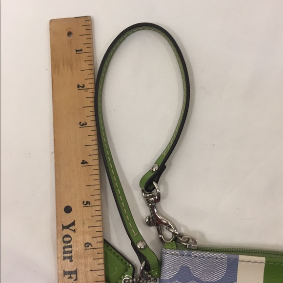 Like New Coach Wristlet Blue Green Bone colors - Picture 4 of 10